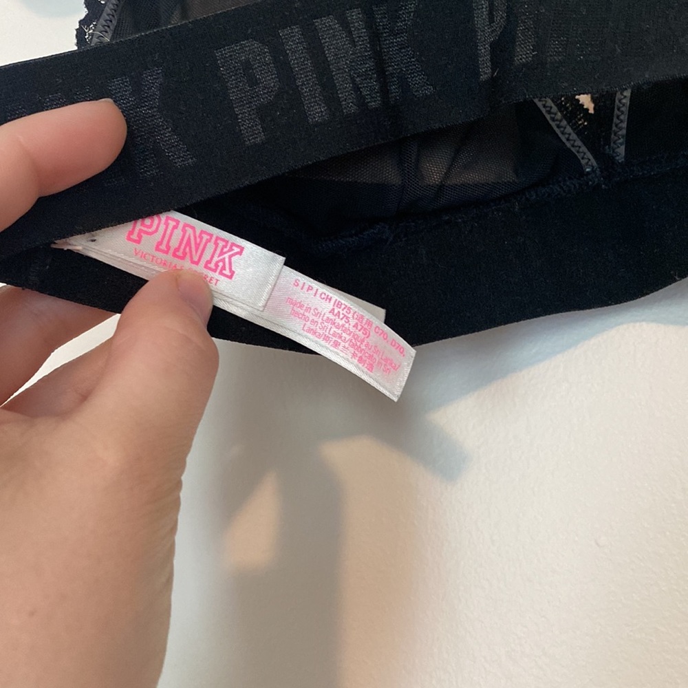 Pink Black Racerback Bralette - Picture 3 of 3